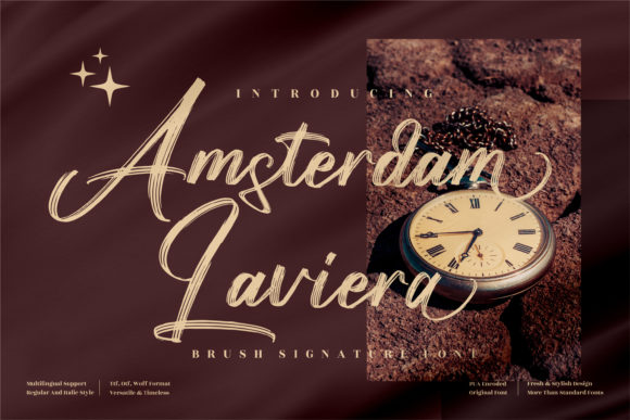 Amsterdam Laviera Font for Editorial Design