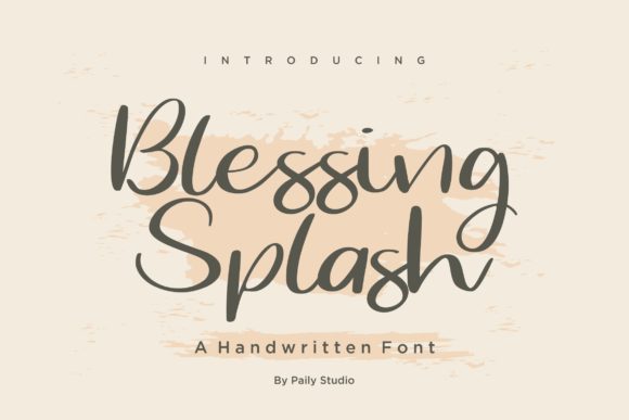 Blessing Splash Font: Whimsical Script for Crafters