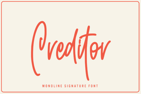 Creditor: A Script Font for Creative Projects