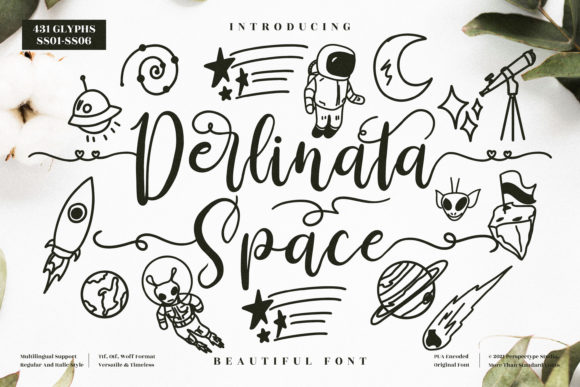 Derlinata Space: A Script Font for Creative Projects