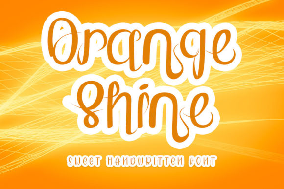 Orange Shine: A Refined Script Font