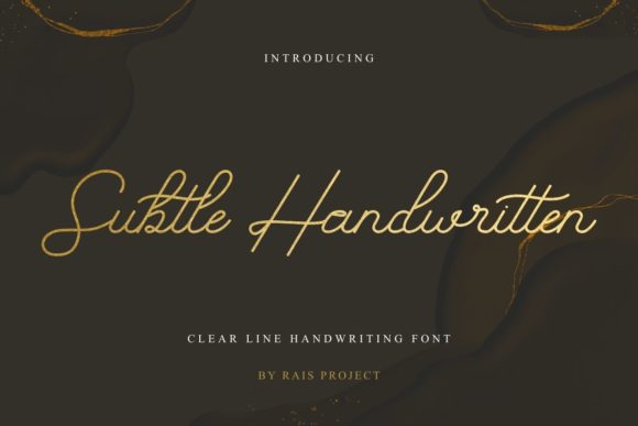 Subtle: A Refined Script Font